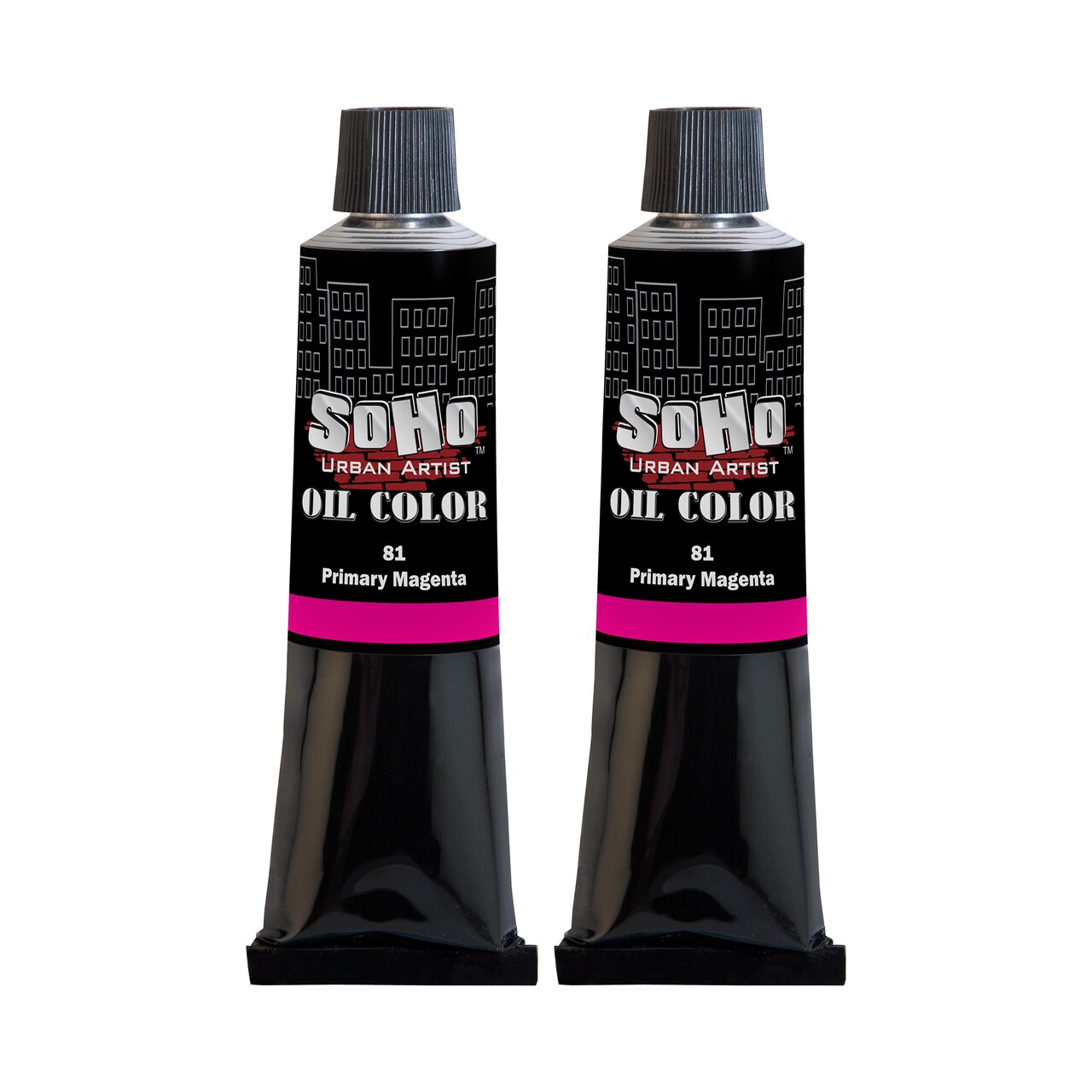 SoHo Urban Artist Oil Paint - 2 Pack, Primary Magenta 2 Pack - 170 ml Tube - Best Valued Oil Colors for Painting with Excellent Pigment Load